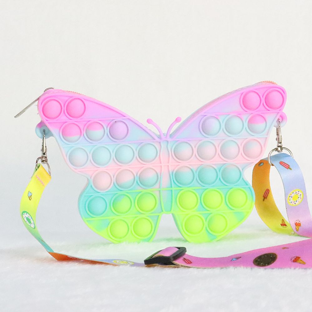 Pop Shoulder Bag Fidget Toy Rainbow 